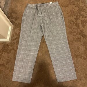 Womens Gray Plaid Pants